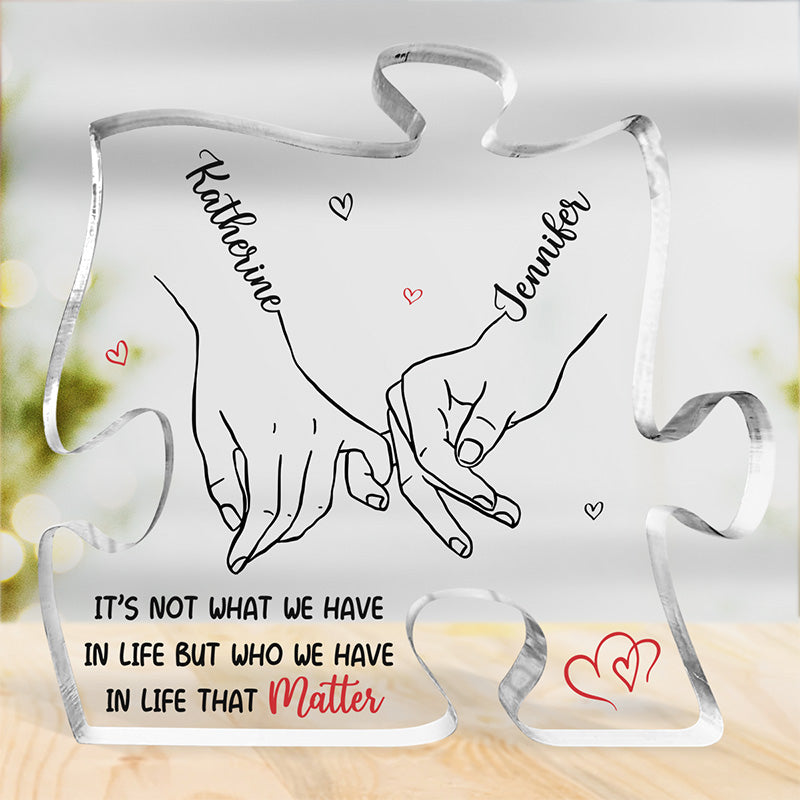 Il y a nous - Plaque acrylique personnalisée en forme de puzzle pour meilleure amie - Cadeau pour meilleures amies, meilleures amies, sœurs