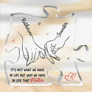 Il y a nous - Plaque acrylique personnalisée en forme de puzzle pour meilleure amie - Cadeau pour meilleures amies, meilleures amies, sœurs
