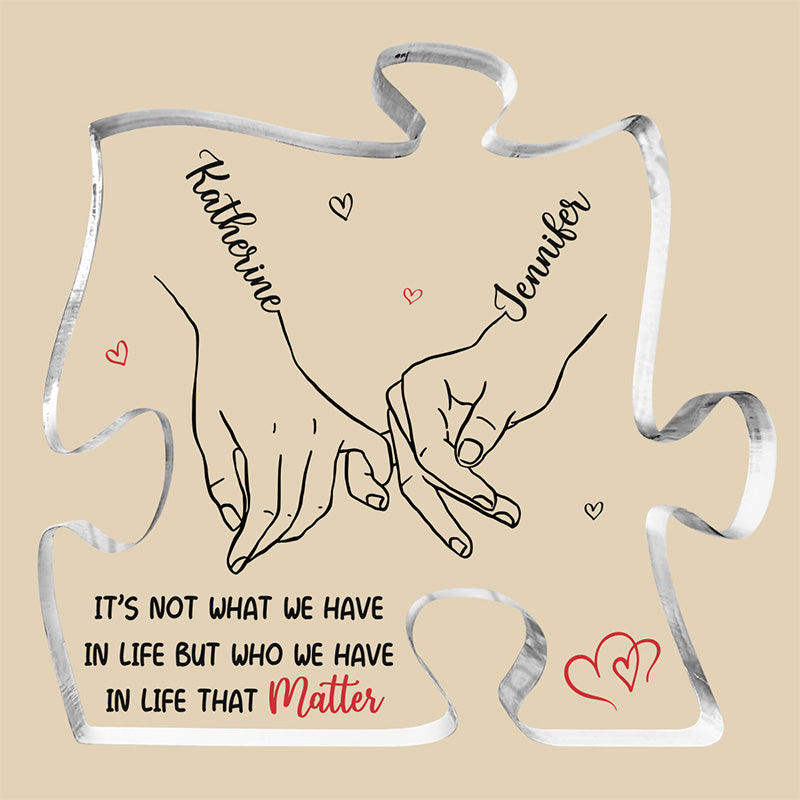 Il y a nous - Plaque acrylique personnalisée en forme de puzzle pour meilleure amie - Cadeau pour meilleures amies, meilleures amies, sœurs
