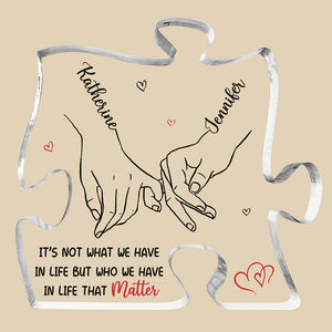 Il y a nous - Plaque acrylique personnalisée en forme de puzzle pour meilleure amie - Cadeau pour meilleures amies, meilleures amies, sœurs