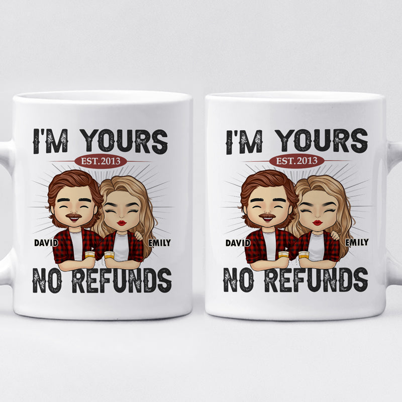 Plus heureux avec toi - Tasse personnalisée pour couple - Cadeau pour mari et femme, anniversaire