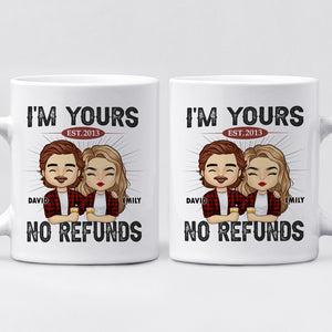 Plus heureux avec toi - Tasse personnalisée pour couple - Cadeau pour mari et femme, anniversaire