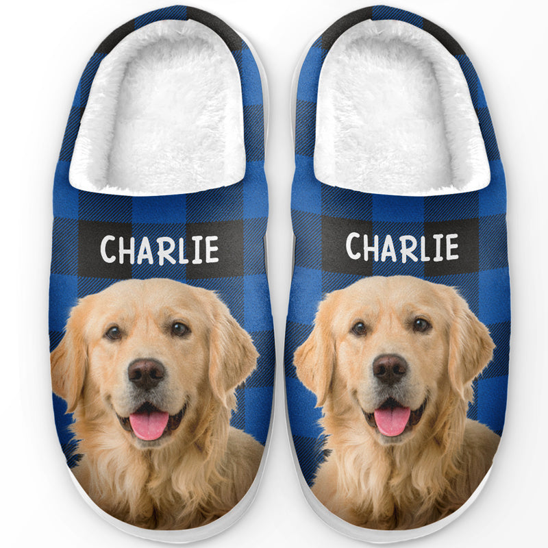 Chaussons personnalisés pour chiens et chats : « Le bonheur est un chiot bien au chaud » – Chaussons moelleux personnalisés pour chiens et chats – Cadeau pour propriétaires et amoureux des animaux