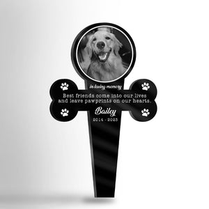 Photo personnalisée « Je t'ai aimé toute ta vie » - Piquet de jardin personnalisé en acrylique - Cadeau de condoléances, cadeau pour les propriétaires d'animaux de compagnie et les amoureux des animaux