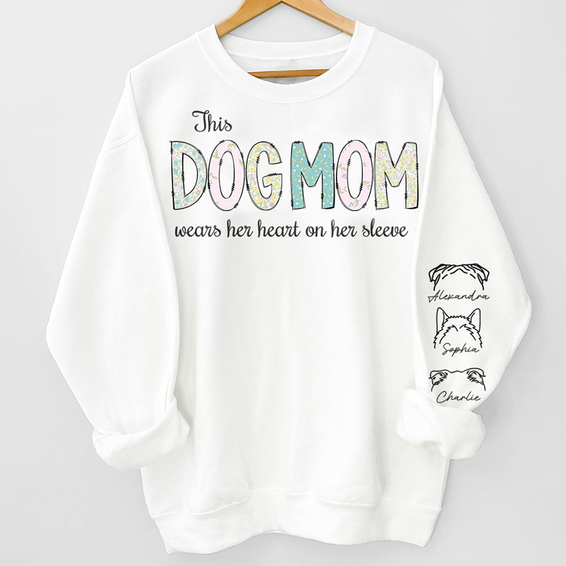 Ce sweat-shirt unisexe personnalisé Furmama pour chien avec motif sur la manche - Cadeau de Noël pour les propriétaires et les amoureux des animaux