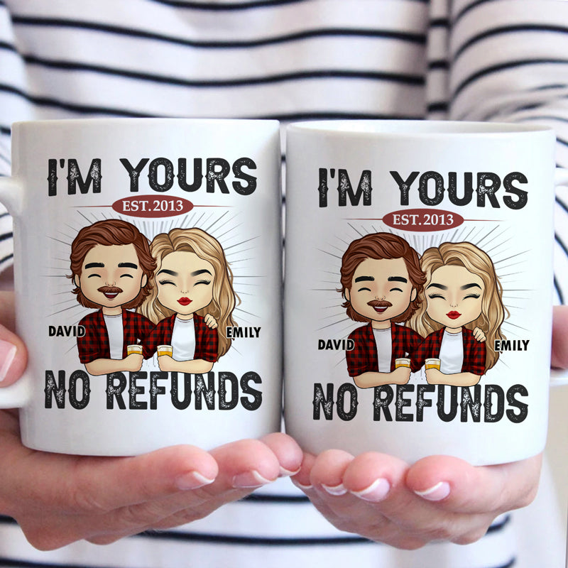 Plus heureux avec toi - Tasse personnalisée pour couple - Cadeau pour mari et femme, anniversaire