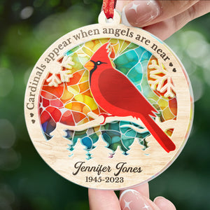 Toujours dans nos esprits, à jamais dans nos cœurs - Ornement attrape-soleil personnalisé commémoratif - Forme ronde en acrylique - Cadeau de condoléances pour les membres de la famille