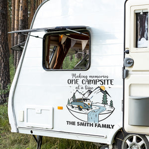 Making Memories One Campsite At A Time - Camping Personalized Custom RV Decal - Gift For Camping Lovers