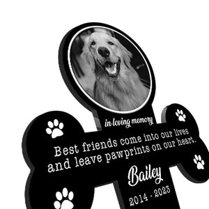Photo personnalisée « Je t'ai aimé toute ta vie » - Piquet de jardin personnalisé en acrylique - Cadeau de condoléances, cadeau pour les propriétaires d'animaux de compagnie et les amoureux des animaux