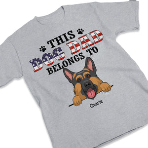 Ce chien appartient à papa - Cadeau pour papa, T-shirt unisexe personnalisé