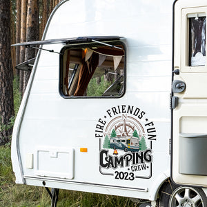 Our Camping Crew - Camping Personalized Custom RV Decal - Gift For Camping Lovers