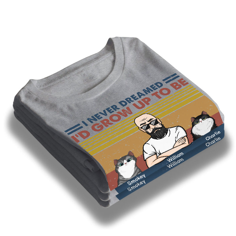 T-shirt unisexe personnalisé, sweat à capuche - Cadeaux d'anniversaire personnalisés pour les amoureux des chats, maman et papa chats - Le papa chat ultime