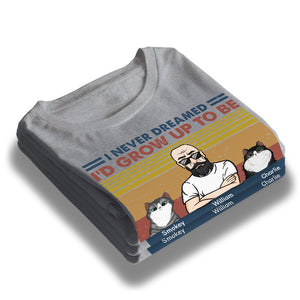 T-shirt unisexe personnalisé, sweat à capuche - Cadeaux d'anniversaire personnalisés pour les amoureux des chats, maman et papa chats - Le papa chat ultime