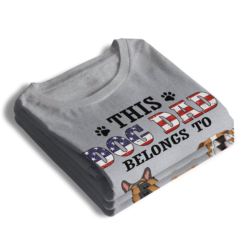Ce chien appartient à papa - Cadeau pour papa, T-shirt unisexe personnalisé