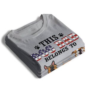 Ce chien appartient à papa - Cadeau pour papa, T-shirt unisexe personnalisé