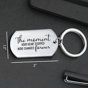 Le moment où votre cœur s'est arrêté - Porte-clés personnalisé - Cadeau pour couple, mari et femme