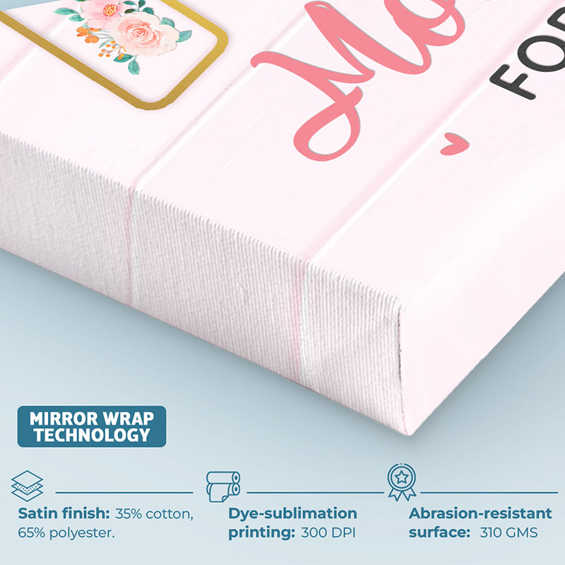 Mère et fille liées à jamais - Toile horizontale personnalisée pour la famille - Cadeau pour maman
