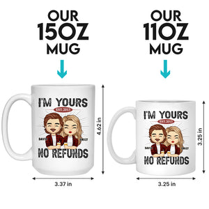 Plus heureux avec toi - Tasse personnalisée pour couple - Cadeau pour mari et femme, anniversaire