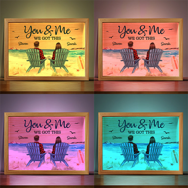 Toi et moi, on a ça ! Cadre photo personnalisé pour couple, boîte lumineuse, cadeau pour mari et femme, anniversaire