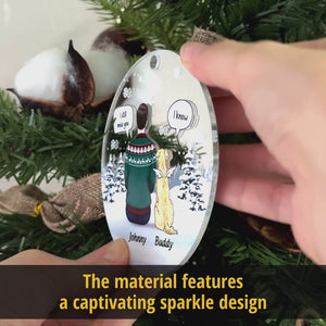 Tu me manques toujours - Ornement commémoratif personnalisé en acrylique miroir - Cadeau de condoléances, cadeau de Noël pour les propriétaires d'animaux de compagnie et les amoureux des animaux