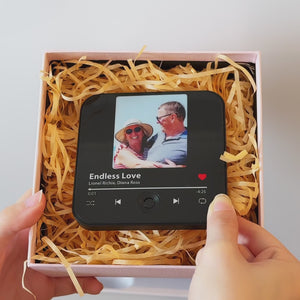Custom Photo Bound By Love - Couple Personalized Custom Music Fridge Magnet That Can Play Songs - Gift For Husband Wife, Anniversary