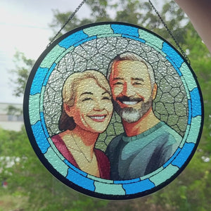 Custom Photo You May Have Crossed The Rainbow Bridge - Memorial Personalized Custom Stained Glass Window Hanging Suncatcher - Sympathy Gift For Pet Owners, Pet Lovers
