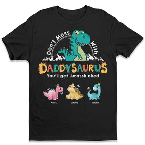 Mon Papasaurus est le meilleur - T-shirt unisexe personnalisé pour la famille, sweat à capuche, sweat-shirt - Cadeau de fête des pères, d'anniversaire pour papa