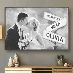 Photo personnalisée « J'ai juste besoin de toi » - Affiche horizontale personnalisée pour couple - Cadeau pour mari et femme, anniversaire