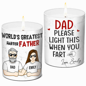Papa, allume ça ! Bougie parfumée sans fumée personnalisée pour la famille. Cadeau d'anniversaire ou de fête des pères.