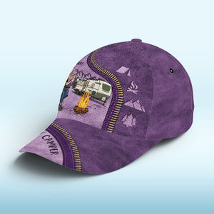 La vie est meilleure en camping ! Casquette de camping personnalisée, imprimé intégral, cadeau pour les amateurs de camping.