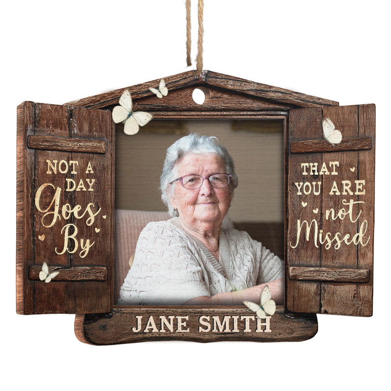 Photo personnalisée « Tu es toujours dans mes pensées » - Ornement commémoratif personnalisé - Forme en bois personnalisée - Cadeau de Noël, cadeau de condoléances pour les membres de la famille
