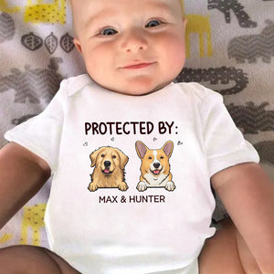 Body bébé personnalisé - Cadeaux de baby shower personnalisés, révélation du sexe du bébé pour les nouvelles mamans, les nouveaux papas, les nouveaux parents, les amoureux des chiens et des chats - Les amis de nos petits bébés