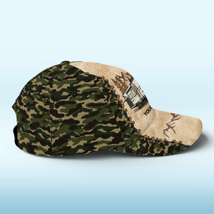 Asseyons-nous au camping ! Casquette de camping personnalisée, imprimé intégral, cadeau idéal pour les amateurs de camping.