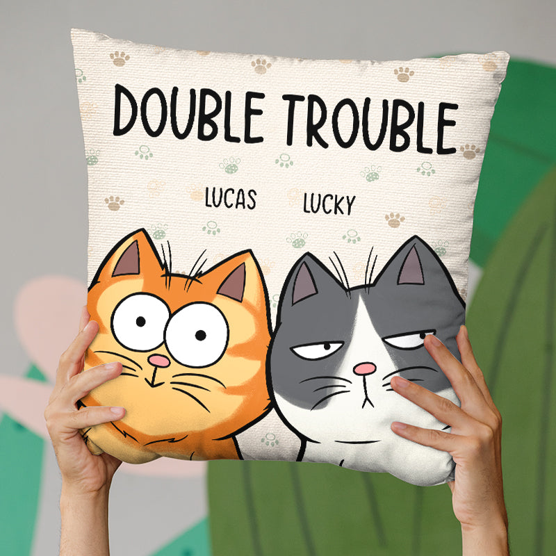 Nous sommes le problème - Coussin personnalisé pour chat - Cadeau pour les propriétaires d'animaux et les amoureux des animaux