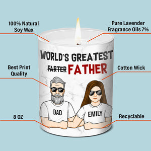 Papa, allume ça ! Bougie parfumée sans fumée personnalisée pour la famille. Cadeau d'anniversaire ou de fête des pères.