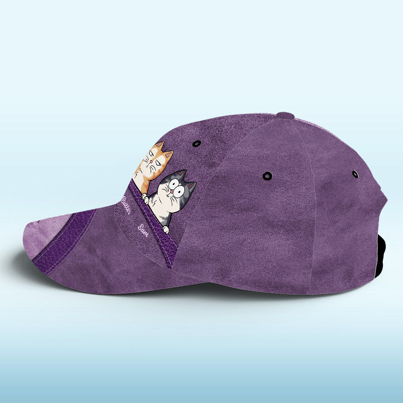 Keep Calm And Love Cats Navy - Cat Personalized Custom Hat, All Over Print Classic Cap - New Arrival, Gift For Pet Owners, Pet Lovers