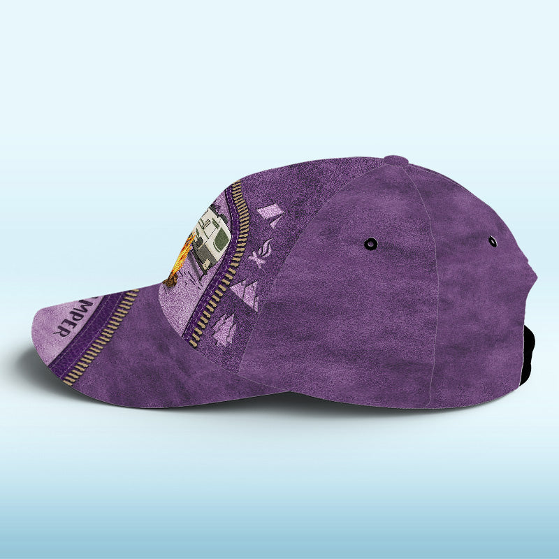 La vie est meilleure en camping ! Casquette de camping personnalisée, imprimé intégral, cadeau pour les amateurs de camping.