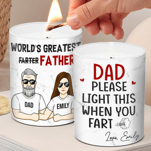 Papa, allume ça ! Bougie parfumée sans fumée personnalisée pour la famille. Cadeau d'anniversaire ou de fête des pères.