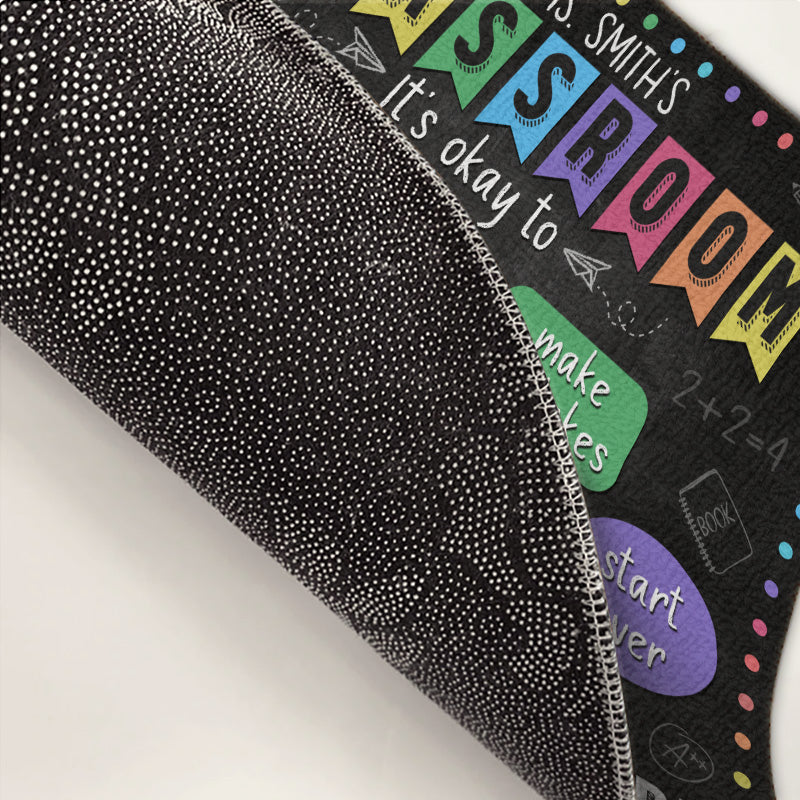 Il est normal de faire des erreurs et de recommencer - Tapis décoratif personnalisé pour enseignant - Cadeau pour enseignant, rentrée scolaire