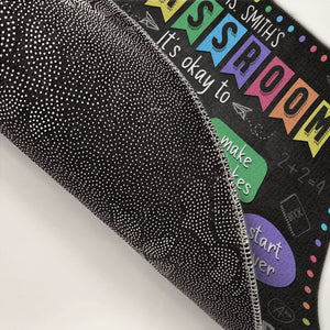 Il est normal de faire des erreurs et de recommencer - Tapis décoratif personnalisé pour enseignant - Cadeau pour enseignant, rentrée scolaire
