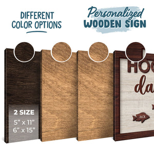Accro à Papa - Panneau rectangulaire personnalisé en bois pour décoration d'intérieur - Cadeau de pendaison de crémaillère pour papa et grand-père