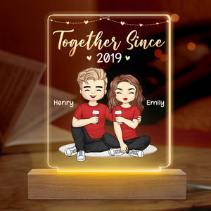 Je suis à toi, aucun retour ni remboursement - Lampe LED 3D personnalisée pour couple - Cadeau pour mari et femme, anniversaire
