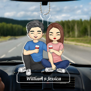 Our Favorite Road Trips - Couple Personalized Custom Car Ornament - Acrylic Custom Shaped - Gift For Husband Wife, Anniversary