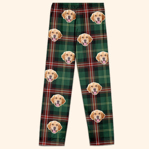 Pantalon de pyjama personnalisé avec photo de mon animal préféré - Pantalon de pyjama personnalisé avec photo de visage pour chien et chat - Cadeau de Noël pour les propriétaires et les amoureux des animaux