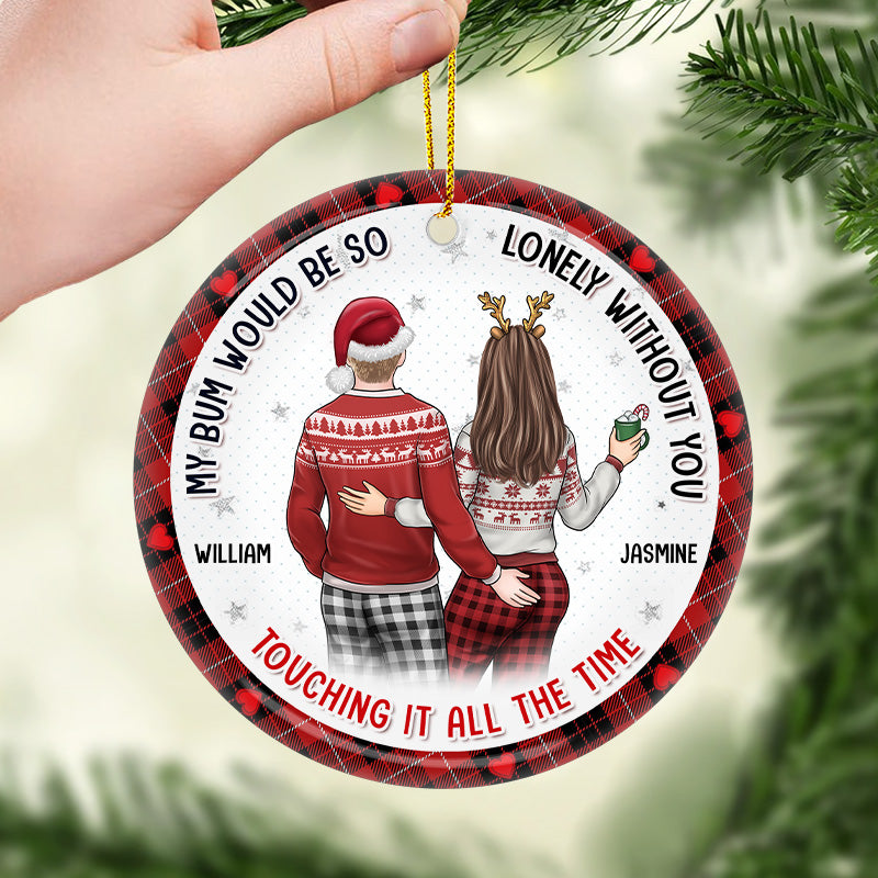 Je suis si heureux que nous ayons décidé de ruiner notre amitié - Ornement personnalisé pour couple - Forme ronde en céramique - Cadeau de Noël pour mari et femme, anniversaire