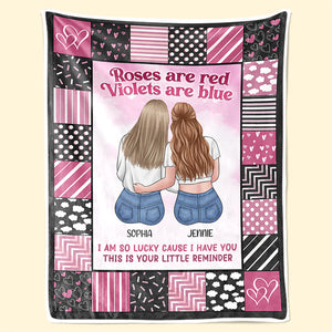 I Am So Lucky Cause I Have You - Bestie Personalized Custom Blanket - Gift For Best Friends, BFF, Sisters