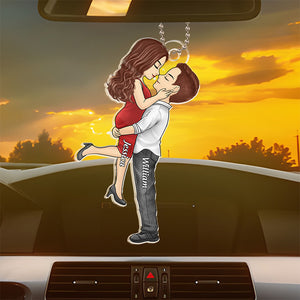 J'ai trouvé la pièce manquante - Ornement de voiture personnalisé pour couple - Forme personnalisée en acrylique - Cadeau pour mari et femme, anniversaire