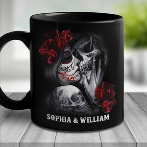 Je te choisirais plutôt que cent vies - Tasse noire personnalisée pour couple - Cadeau pour mari et femme, anniversaire