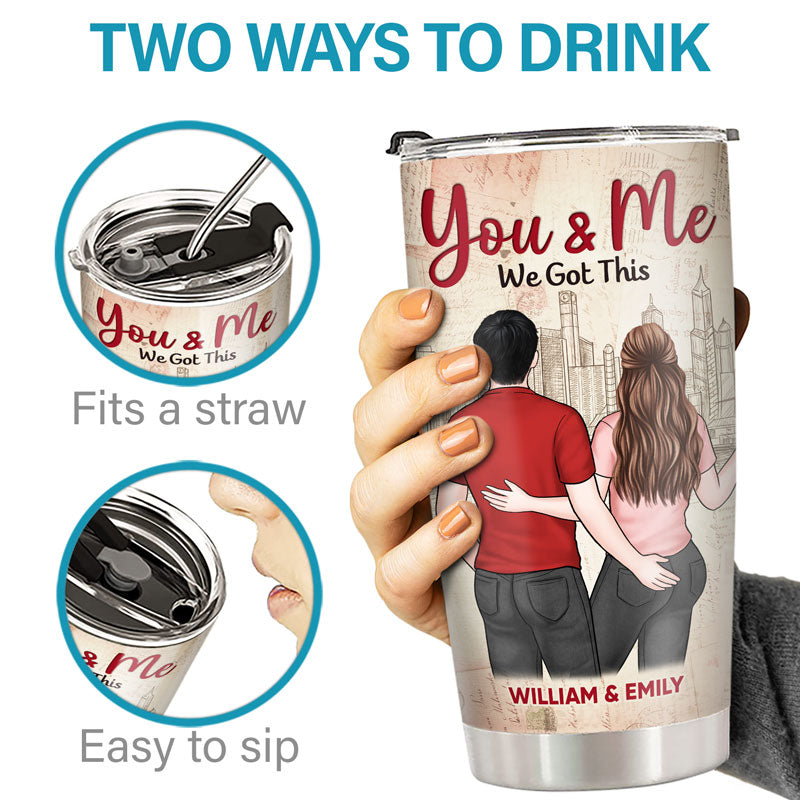 I Love You Forever And Always - Couple Personalized Custom Tumbler - Gift For Husband Wife, Anniversary