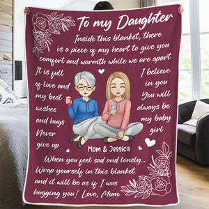 Daughters Are Like Flowers - Family Personalized Custom Blanket - Birthday Gift From Mom